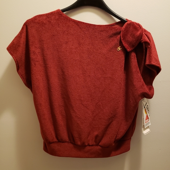 Oleg Cassini Tops - Vintage Oleg Cassini Terry Cloth Knit Crop Tops